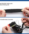 Person using Spool Belt For Fishing Reels 4 Pack Large Keep Line Tight Prevent Tangling And Scratches Reel Protection Accessory