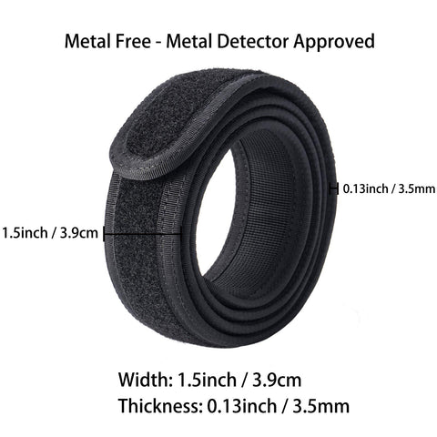 1.5 Inch Inner Belt Loop Liner For Tactical Duty Belts Soft Inner Layer For Outer Belts With Hook And Loop System No Scratch Metal Buckleless Design Fits 1.5 To 2 Inch Belts Durable Comfort