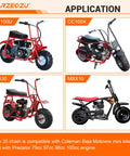 Mini bike models CT100U, CC100X, DB30, MBX10 compatible with Beefed-Up Mini Bike Chain Tensioner For 35 Chain With 140 Links