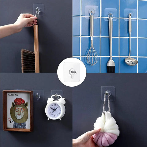 14 Pack Heavy Duty Adhesive Wall Hooks Peel And Stick Zero Fuss Hangers For Towels Coats Robes Kitchen Storage Straight Up Stainless Steel Waterproof Indoor Home Office Setup Quick Hang