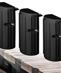 Heavy Duty Dock Bumper Fenders To Knock Out Dock Rash, Durable Inflatable Edge Guards For Boat Sides, 3 Pack of black vinyl protectors.