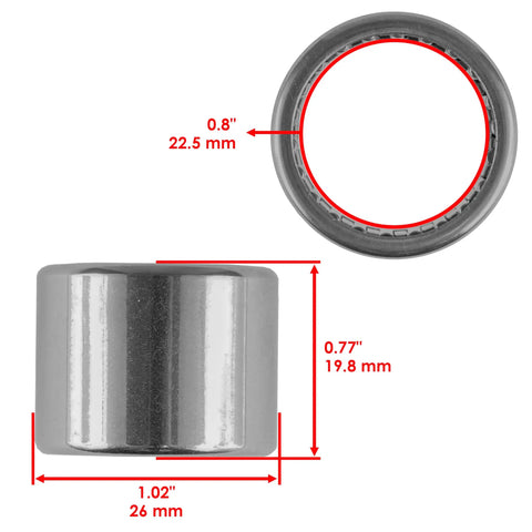 Rear Swing Arm Bushing Kit For Honda Includes Pivot Shafts And Collars Needle Bearing Dust Seals Bolts Nuts And Bearing dimensions