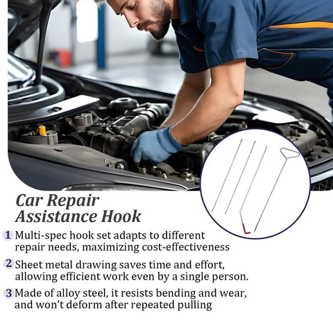 63 Inch Long Reach Tool For Cars Portable Reacher Grabber With Adjustable Length Pro Grade Emergency Wheel Pin Puller Hook Kit Stainless Steel Build Durable Rust Resistant Universal For SUV Van Sedan Everyday Car Care