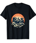 Cool Black Machinist CNC Tools Vise Gauge Square Set Tee For Men. Classic Fit Heavy Duty Short Sleeve Shirt with graphic design.
