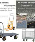 Tough As Nails Heavy Duty Pneumatic Caster Wheels 8 Inch And 10 Inch Bolt Plate on carts for various surfaces like dirt and cement.