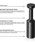 6mm OD Push To Connect Pneumatic Fitting Plug Pack Of 10 Black PBT Resin Quick Install For Small Pipe Lines Easy Fit 0 To 145 Psi And 32 To 140 F Durable Plastic