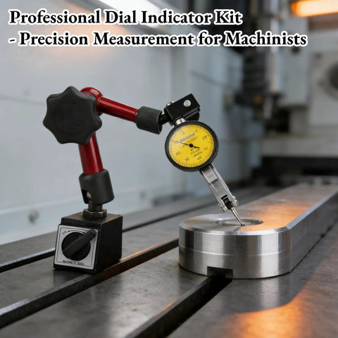 Dial Indicator Magnetic Base Holder Kit With On Off Switch, Sturdy Magnetic Stand, Fine Adjustment, Flexible Arm in machining setup
