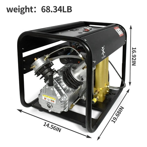 Tuxing 4500 Psi Pcp Air Compressor With Built-In Two-Stage Water-Oil Separator Filter, Auto-Stop Feature For Paintball And Scuba Tanks, 110V Power, High Pressure Performance At 30mpa Capacity