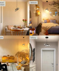 Straight Fire Vibe For Your Home Decor Featuring Fresh Saturn Ring Pendant Light With Remote Dimming And Sleek Black Overhead Ceiling Fixture For Kitchen Or Dining Room in various indoor settings.