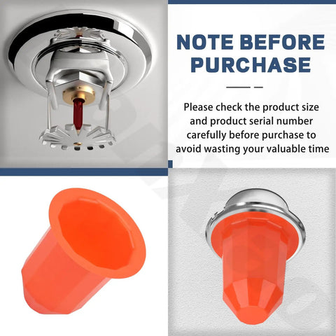 Kickass Magnetic Fire Sprinkler Covers 30 Pack Orange ceiling sprinkler head guard with a magnetic paint shield for job sites.