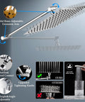 All Metal 10 Inch Rain Shower Head With Handheld Spray Built To Last High Pressure Dual Rainfall Shower Set With 3 Way Diverter