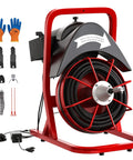 Heavy Duty Electric Drain Snake Machine That Knocks Out Stubborn Clogs And Hair Buildup With 370W Steel Core Cable for plumbing.