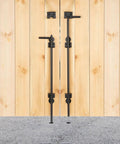 24 Inch Cane Bolt Drop Rod For Gates And Fences Black Finish Heavy Duty Ground Latch for wooden gates, solid steel