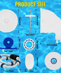 Beefed Up Pool Cleaner Rebuild Kit For Polaris 280 TR28P Zodiac with parts dimensions and sizes displayed