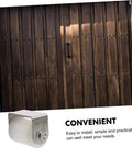Heavy Duty Sliding Door Roller With Silent Nylon Wheel For Quiet Gate Glide, stainless steel, beside a wooden gate