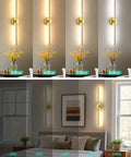Straight Up Game Changer Wireless Wall Sconces Set Of Two Rechargeable 10000Mah Battery Light with adjustable brightness settings.