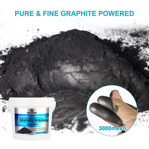 Ultra Fine Graphite Powder 18oz 3000 Mesh Microfine Dry Lubricant for Precision Friction Surfaces, 3 Micron Purity, Fills Tiny Pits, Cuts Friction and Wear, Gearhead Friendly for Machinery, Tools, and Industrial Applications in bucket