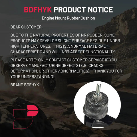 Engine Mount Rubber Cushion from BDFHYK, designed for stable performance under high temperatures and vibrations.