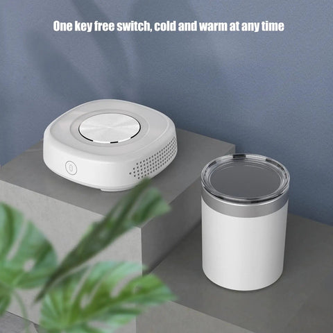 Dope Two In One Desk Drink Heater And Chiller With Matching Mug One Touch Switch 36 Watt Electric Cup Warmer Cooler for coffee, tea, beer.