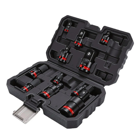Top Tier Ft Vogue 11 Piece Impact Socket Adapter Set Made From Tough Cr V Steel With Secure Spring Loaded Ball Detents To Kick Up Automotive Repairs And Home Improvement Projects Like The Boss. 11-piece Cr-V steel adapters in case