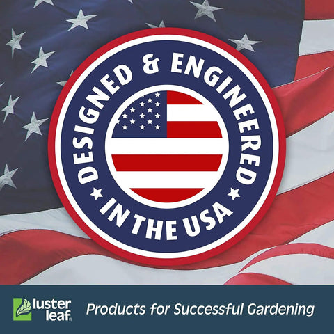 Designed and Engineered in the USA badge with American flag background, related to Home Soil Test Kit For NPK And pH Levels With Dead On Readings For Gardens Lawns And Planters Easy To Use At Home Soil Testing Kit With All Materials You Need