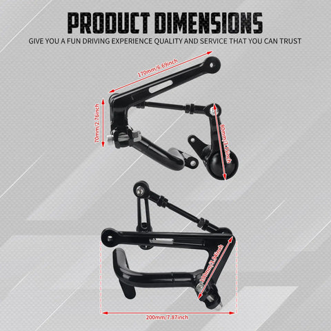 Mid Control Footpeg Kit For Harley Touring 2009-2025 Upgrade Ergonomic Forward Controls With Optimized Angles And Extended Lengths To Cut Riding Fatigue Fits Road King Street Glide Road Glide Ultra Limited Touring Models black metal brackets, 200mm x 100mm