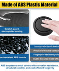 Slick Matte Black Tub Overflow Cover For Traditional Standard Bathtubs No Hassle Two Screw Bolt Mount detail of ABS material and texture