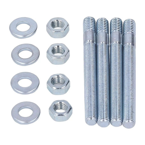 Carburetor Studs Kit With Spacers, 3.5 Inch Mounting Stud Set For Five Sixteenth Inch Thread Intake Manifolds, Replacement For Holley Edelbrock Carter Rochester, Heavy Duty Metal Carb Mounting Hardware
