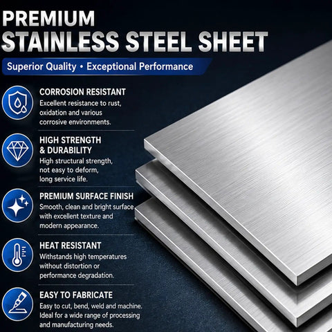 304 Stainless Steel Plate Heavy Duty Metal Sheet For Fabrication Built To Last A True Workhorse With Superior Corrosion Resistance