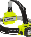 Intrinsically Safe Dual Light Headlamp with White and Red Floodlights, permissible for above and below ground, green.