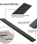Built Like A Tank Heavy Duty 12 Inch Countertop Support Brackets Set Of 4 Steel Knee Wall Brace showing features like countersunk holes and beveled edge.
