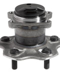Close-up of Rear Wheel Bearing And Hub Assembly For 2013 Through 2019 Nissan Sentra B17 5 Lug Replacement By OEM Approved Quality
