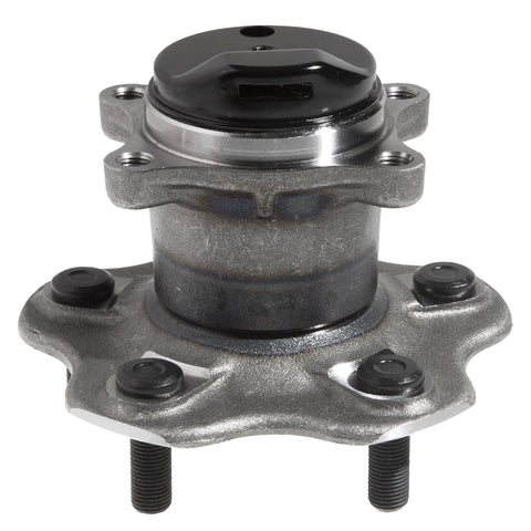 Close-up of Rear Wheel Bearing And Hub Assembly For 2013 Through 2019 Nissan Sentra B17 5 Lug Replacement By OEM Approved Quality