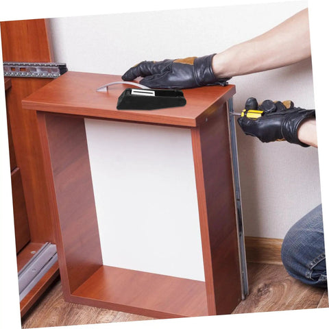 Person installing Two Pack Rubber Toggle Latch Clamp Set For Heavy Duty Drawers And Storage Boxes on wooden drawer