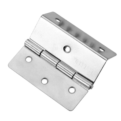 4 Pack 59mm Silver Cabinet Door Hinges For Furniture And Luggage Boxes, Heavy Duty Six Hole Tri Fold Decorative Hardware