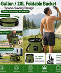 Portable Camping Shower Kit With 6000mAh Rechargeable Battery Smart LED Display Four Spray Modes IPX7 Waterproof Outdoor