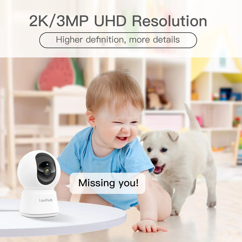 Must Have 360 Degree Pet Camera For Baby And Pets Indoor Security Camera With 1080P HD Pan Tilt Night Vision Motion Alerts Two Way Audio
