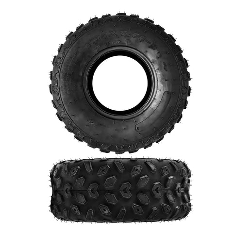 All Terrain ATV Tires 19x7-8 4-Ply Tubeless, Great For Mud And Sand, Ready To Roll On Off Road Trails, 19x7-8 Size, 2 Pack, Ideal For Most ATV UTV Models, Z-122 shown in side and tread view