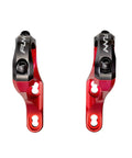 RSX Direct Mount Mountain Bike Stem For 31.8mm Bars, lightweight two piece design in red and black with bolt holes visible