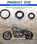 EFI Fuel Tool O-Ring Kit For EFI Motorcycles 2001 Onward sizes shown with a Harley motorcycle backdrop