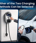 Level 2 EV Charger With 48 Amp 240V NEMA 14-50 Plug Charges Your Daily Driver Dead Fast, showing charging selection options.