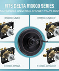 Pressure Balancing Valve Trim Replacement For D 14 Series in Dope Oil Rubbed Bronze Finish with shower valve body options