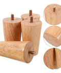 Four Piece Solid Wood Furniture Legs For Sofa Couch Cabinet Table Bed Frame Replacement Easy Install Heavy Duty Support Stable Feet