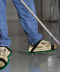 Person using 2 Pack Spiked Roller for Self Leveling Floors Multipurpose Cement and Epoxy Floor Tool Set Easy to Clean Smooths Bubbles and Edges