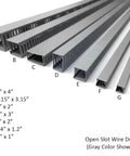 Pro Move Heavy Duty Gray Wire Duct 1 By 1.5 Inch Cable Raceway Bundle 12 Sticks 79 Feet Total Pre Drilled PVC Trunking with Open Slot Design.