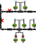 Barbed Tee One Half Inch To One Quarter Inch Drip Irrigation Fittings Kit, Ten Piece Set For One Half Inch Tubing layout diagram