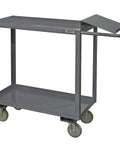 Real Deal 14 Gauge Steel Order Picking Cart, 1200 Lb Capacity, 60 By 30 Inch Warehouse Hauler with open design and tubular push handle.