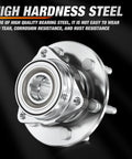 Front Wheel Bearing Hub Assembly 6 Lug Drop In Replacement For Silverado Tahoe Suburban Yukon XL Avalanche Express 1500 1999 To 2006 And Cadillac Escalade 6 Lug OEM 515036 Compatible showing high hardness steel material