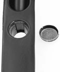 Close-up of black diecast component of Keyed Sliding Glass Door Handle Set For Hook Style Flush Mount, reversible and durable.