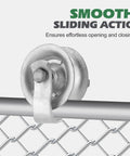5 Inch Sliding Gate Rollers Galvanized Steel For One And Five Eighths Inch Pipe Track Pack Of Two Durable For Smooth Low Resistance Gate Operation And Long Lasting Corrosion Resistant Performance mounted on pipe track